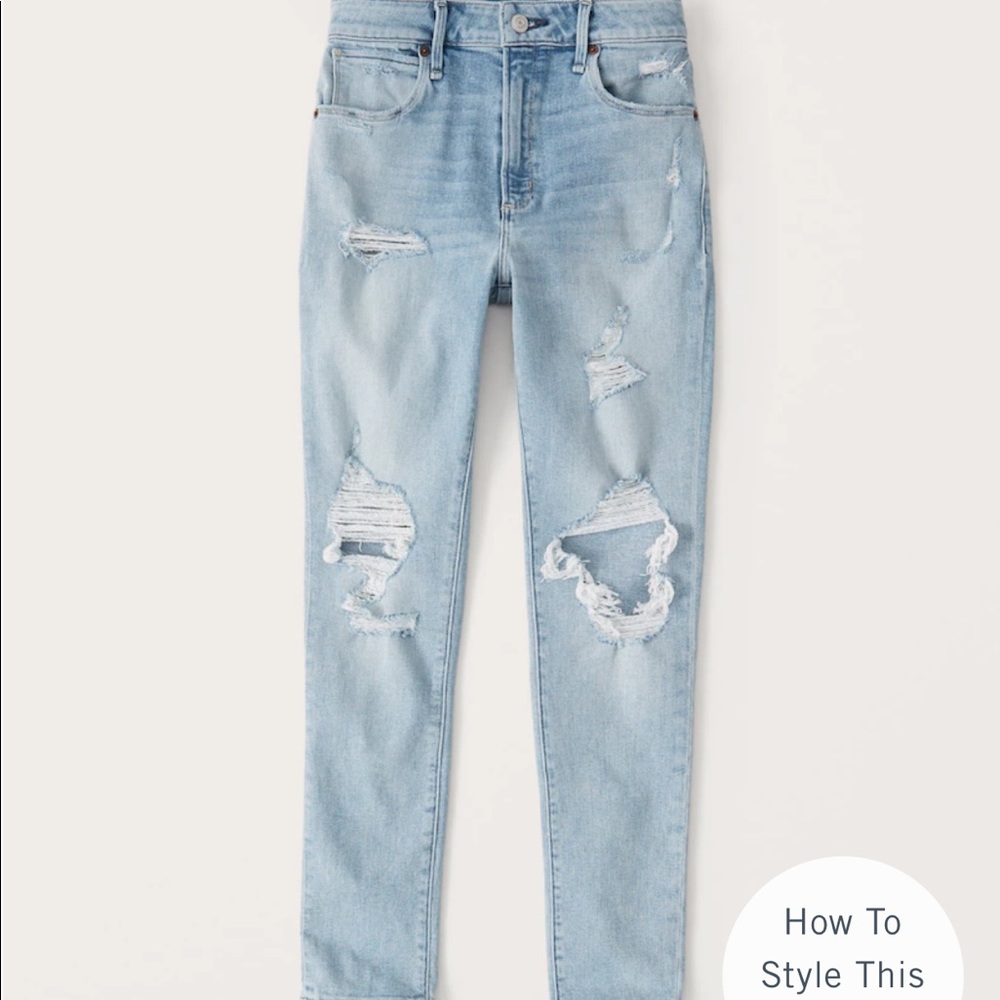 A&F Signature Stretch High Rise Super Skinny Ankle